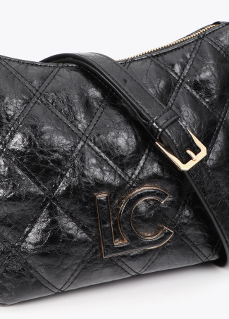 Quilted Crossbody with Double Stitching and Tubular Puller