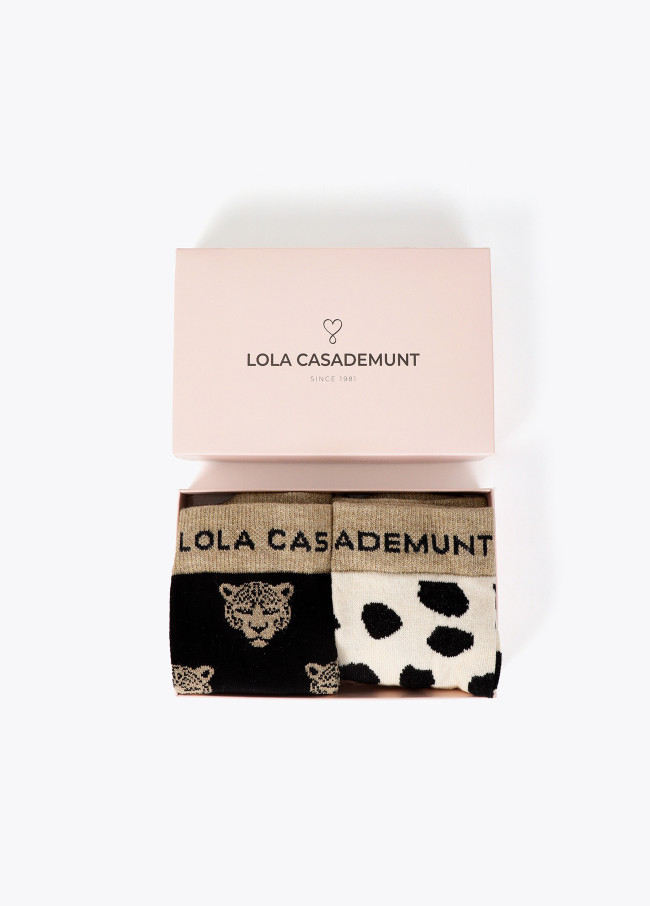 Gift Pack Lurex Patterned Socks