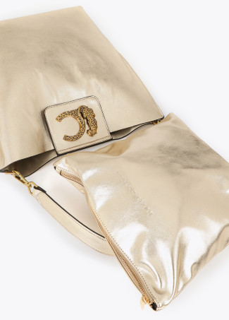 Shopper mit Kettendetail und Leopard-Logo