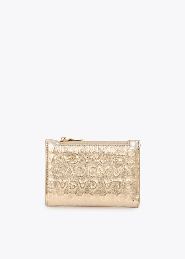 Porte-monnaie logo basique couture