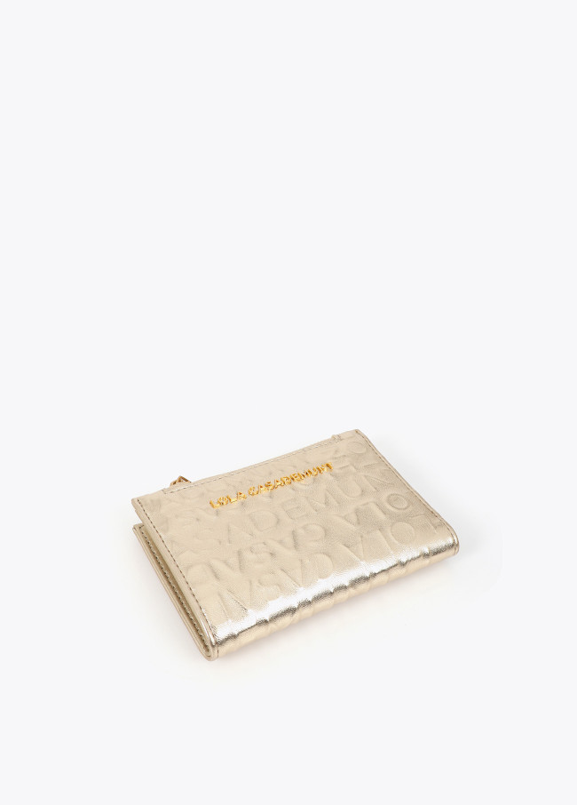 Porte-monnaie logo basique couture