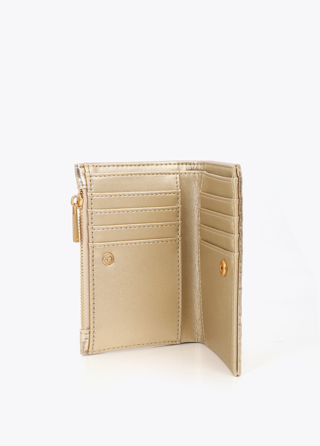 Porte-monnaie logo basique couture