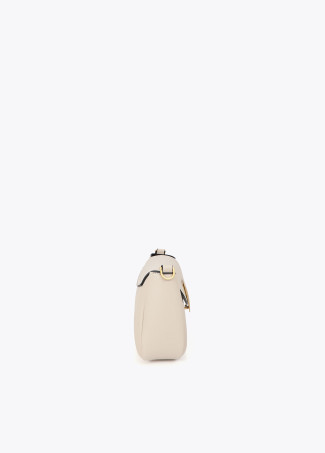 Faux Leather Effect Crossbody Bag with Metal Clasp
