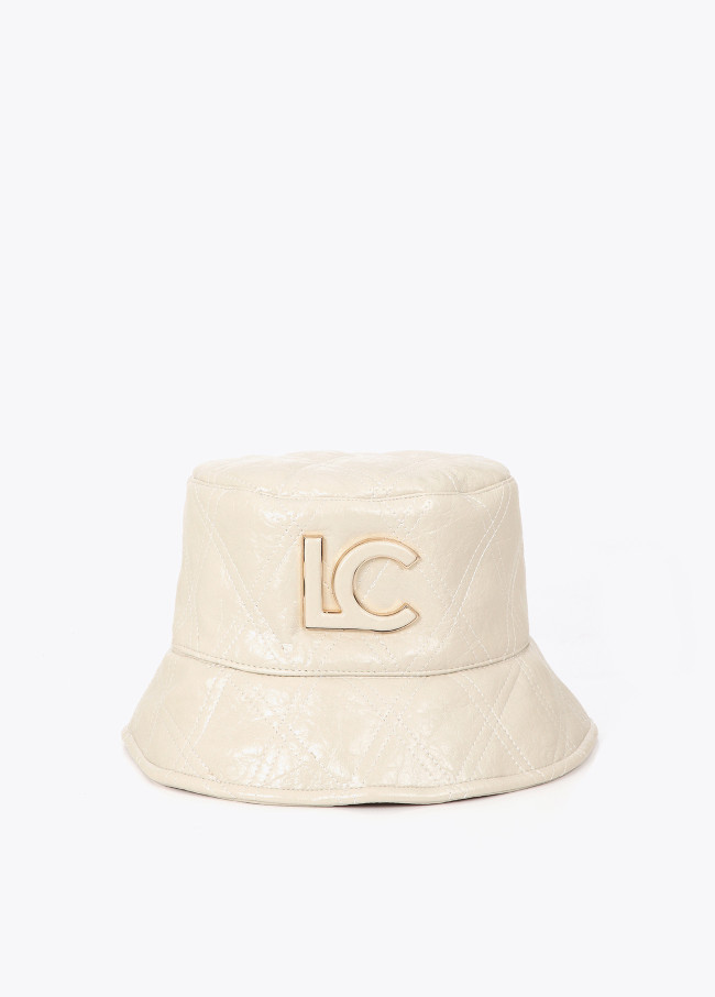 Cappello Bucket Effetto Trapuntato con Logo Foderato