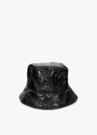 Quilted Effect Bucket Hat with Lined Logo