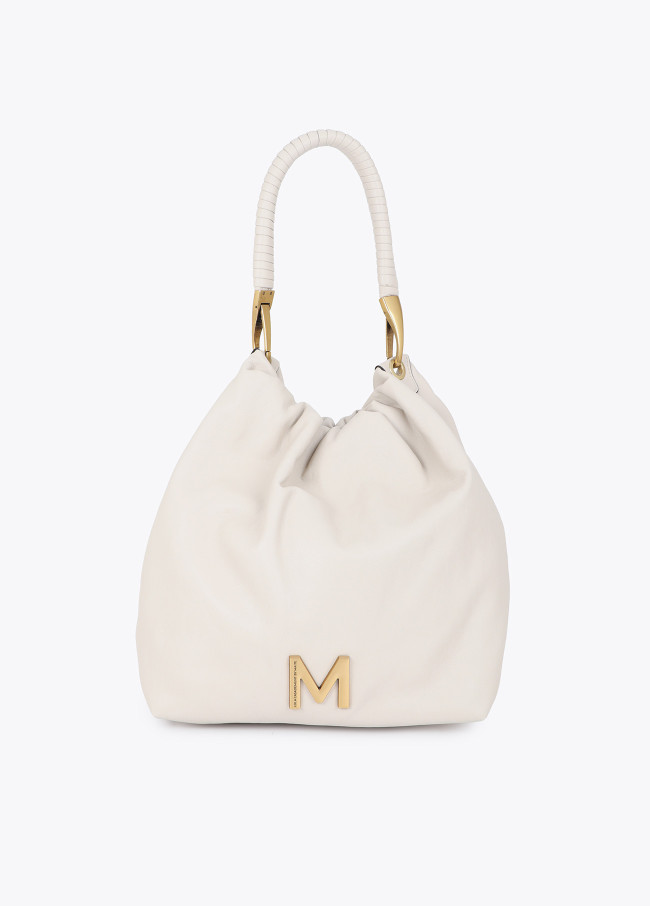 Unstructured Bag with Braided Handle