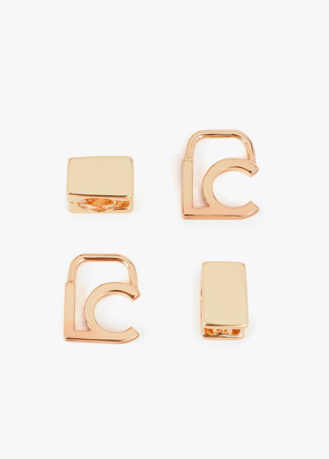 Boucles d'oreilles avec logo