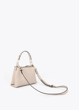 Tracolla effetto pelle logo tono su tono