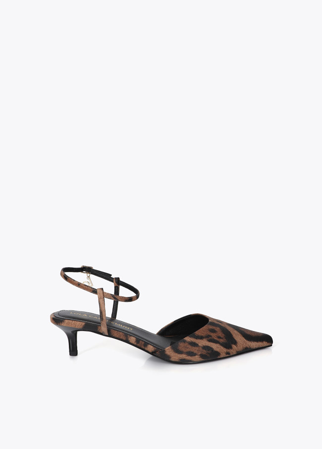 Slingback-Schuh im Animalprint