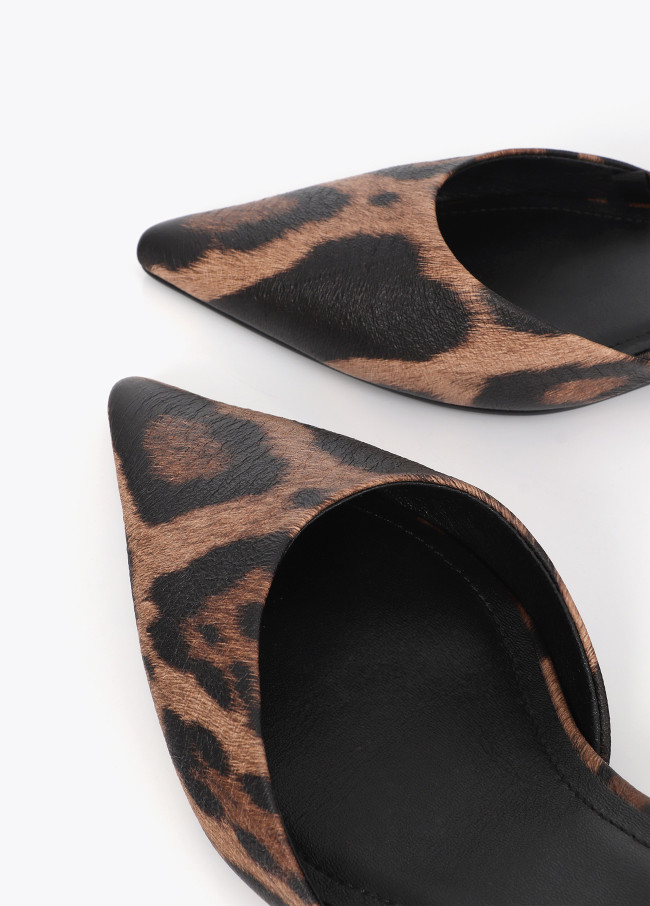 Slingback Heel in Animal Print