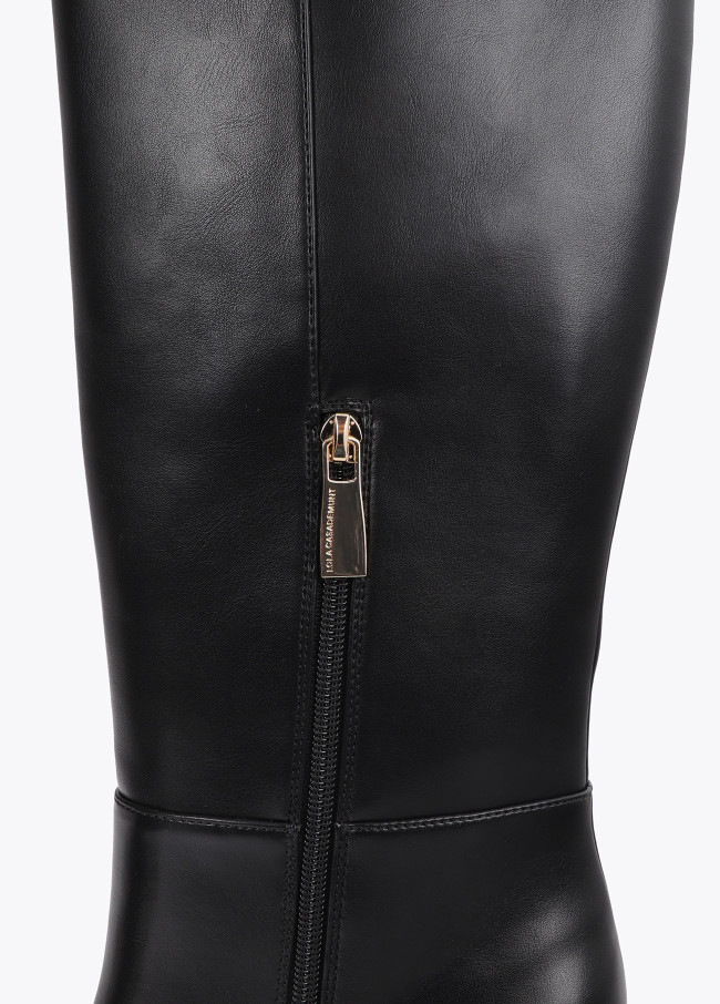 High Boot with Customized Heel and Studded...