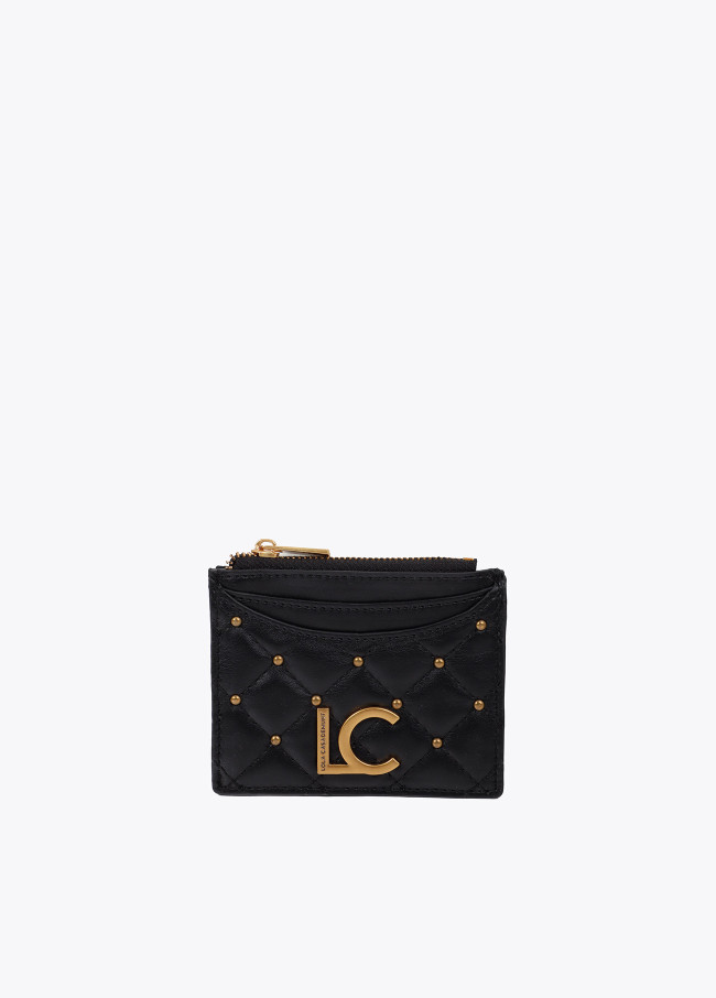 Quilted Effect Card Holder with Mini Studs