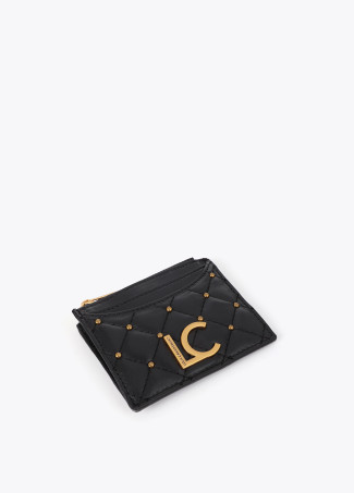 Quilted Effect Card Holder with Mini Studs