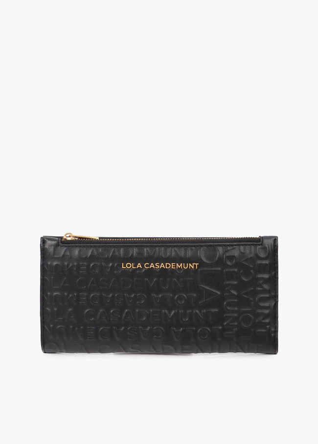 Portafoglio base con logo cucito