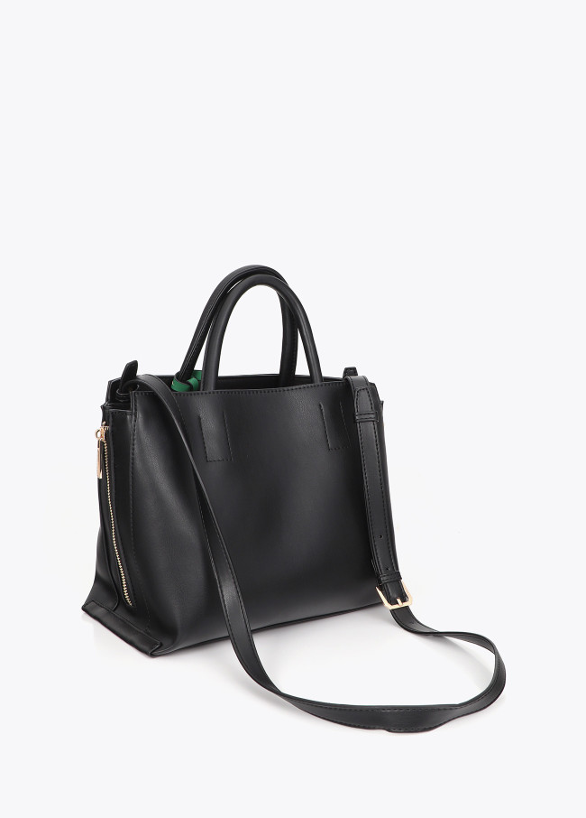 Shopper en Cuir Synthétique avec Pendentif...
