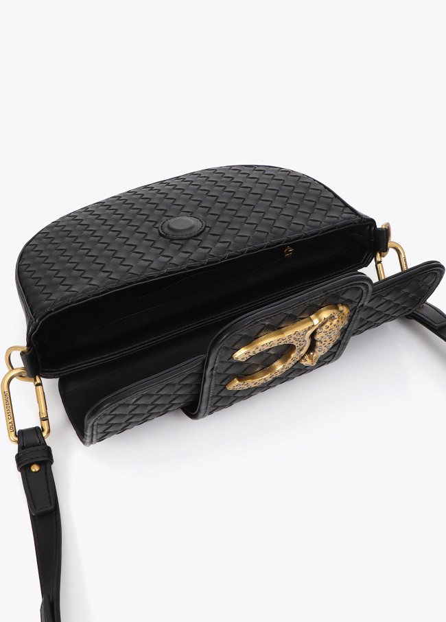 Borsa a Tracolla Mezza Luna Intrecciata