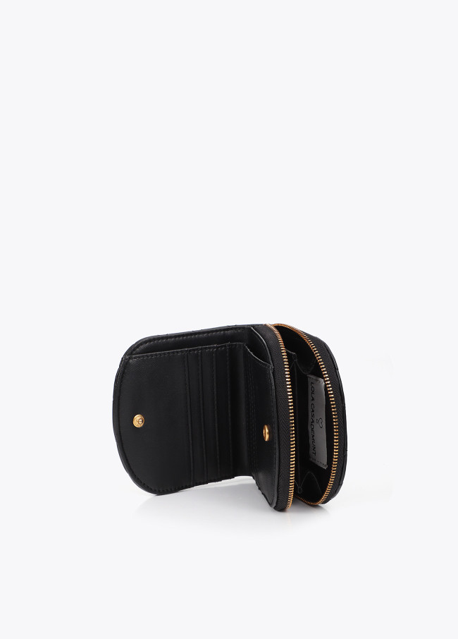 Porte-monnaie à Effet Matelassé avec Mini Clous
