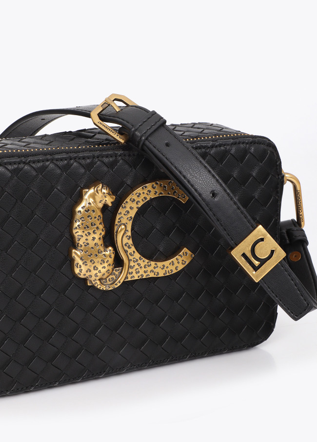 Bolsa Transversal em Material Trançado