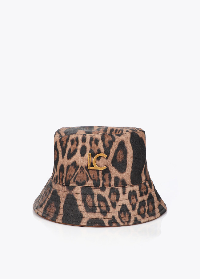 Cappello Bucket in Stampa Animalier e Eco-pelle