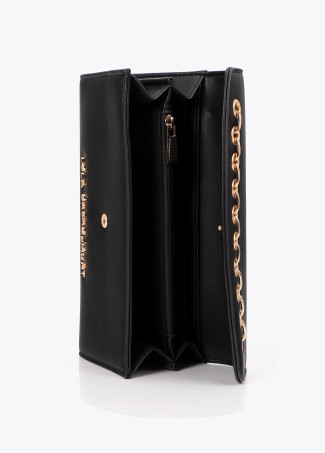 Portefeuille effet cuir avec œillets