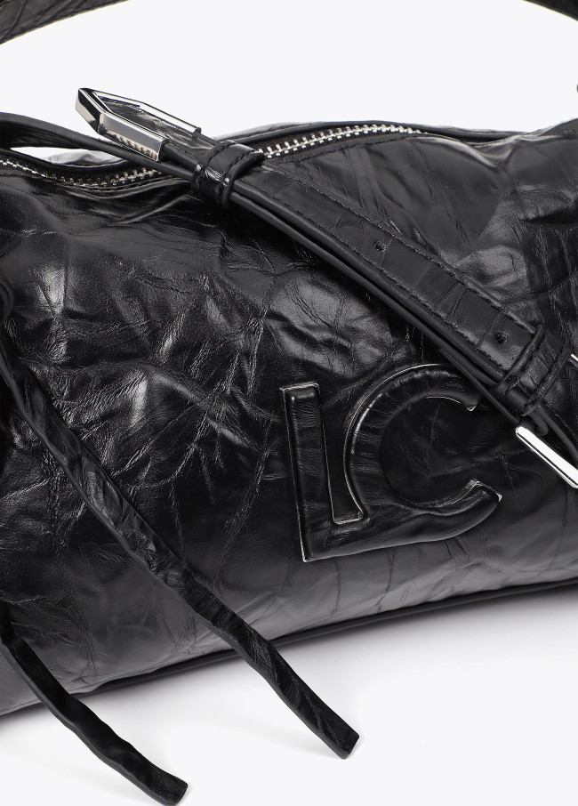 Wrinkled Effect Crossbody Bag