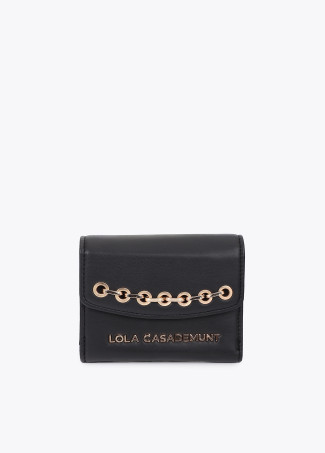 Portefeuille effet cuir avec oeillets