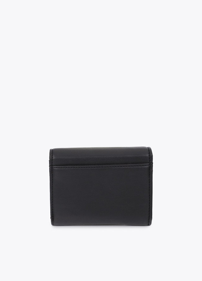 Portefeuille effet cuir avec oeillets