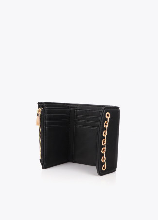 Portefeuille effet cuir avec oeillets