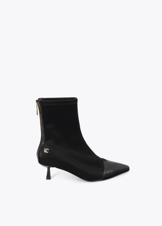 Technical Fabric Heel Boot with Pearl Detail