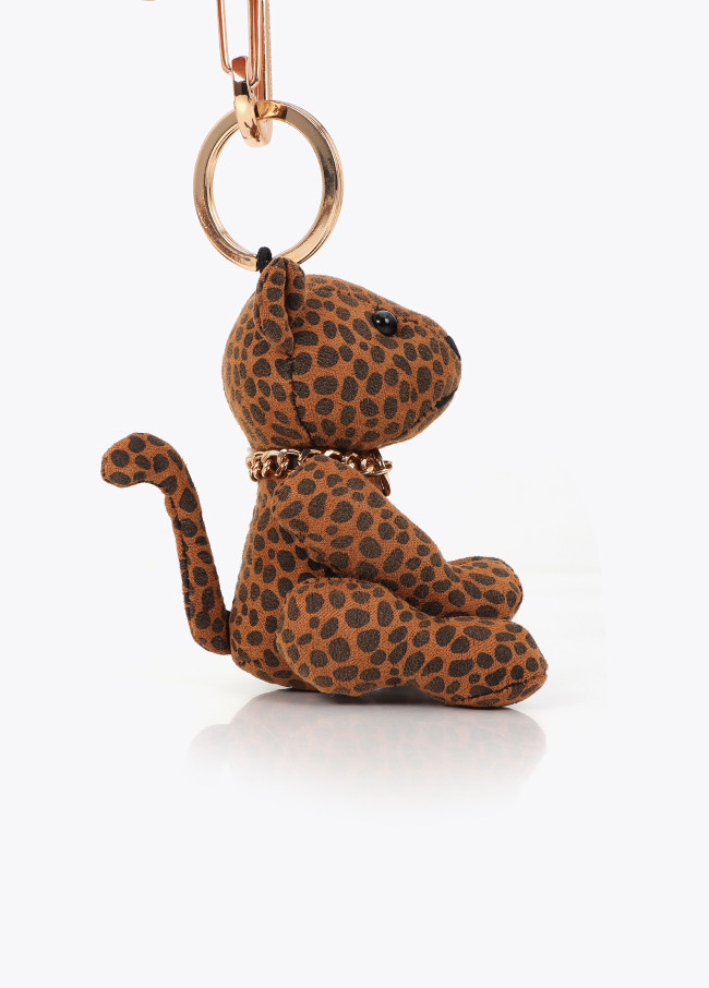 Porte-clés Poupée Léopard Tissé