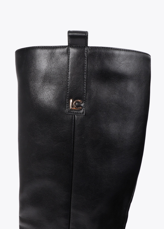 Boot with Straps and Eyelet Details