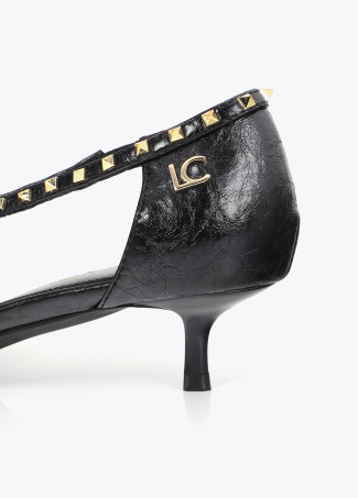 Stiletto semi abierto con tachas