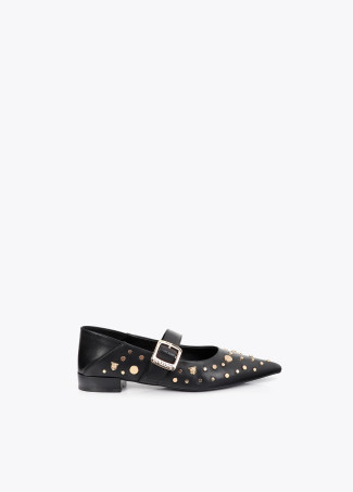 Flat Shoe with Leopard Stud Detail