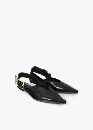 Chaussure plate avec boucle léopard