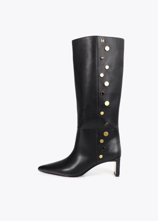 Botte haute avec applications de bijoux