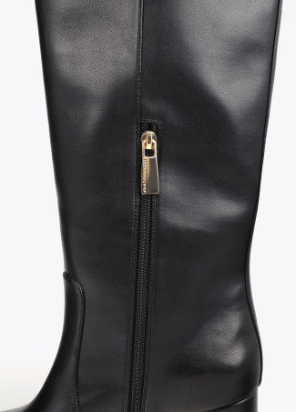 Gold Heel Boot with Strass Detail