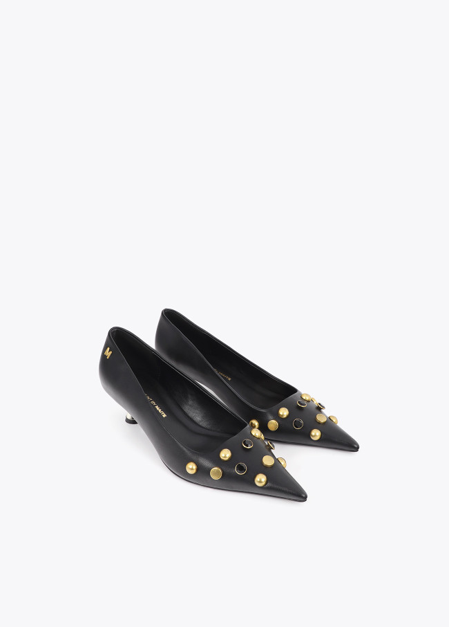 Chaussure avec Applications de Bijoux et Talon...