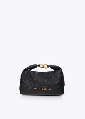 Bolsa Tiracolo Monograma em Relevo Efeito Pele