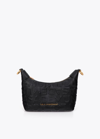 Umhängetasche mit geprägtem Monogramm-Effektleder