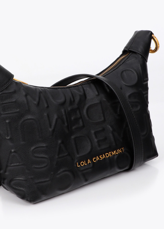 Umhängetasche mit geprägtem Monogramm-Effektleder