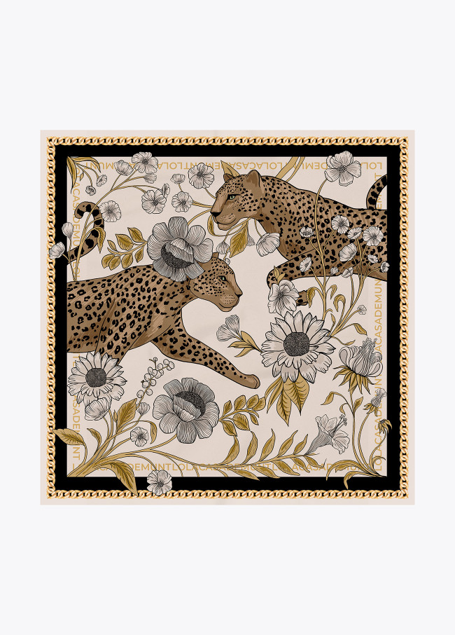 Pañuelo Tigres y Flores