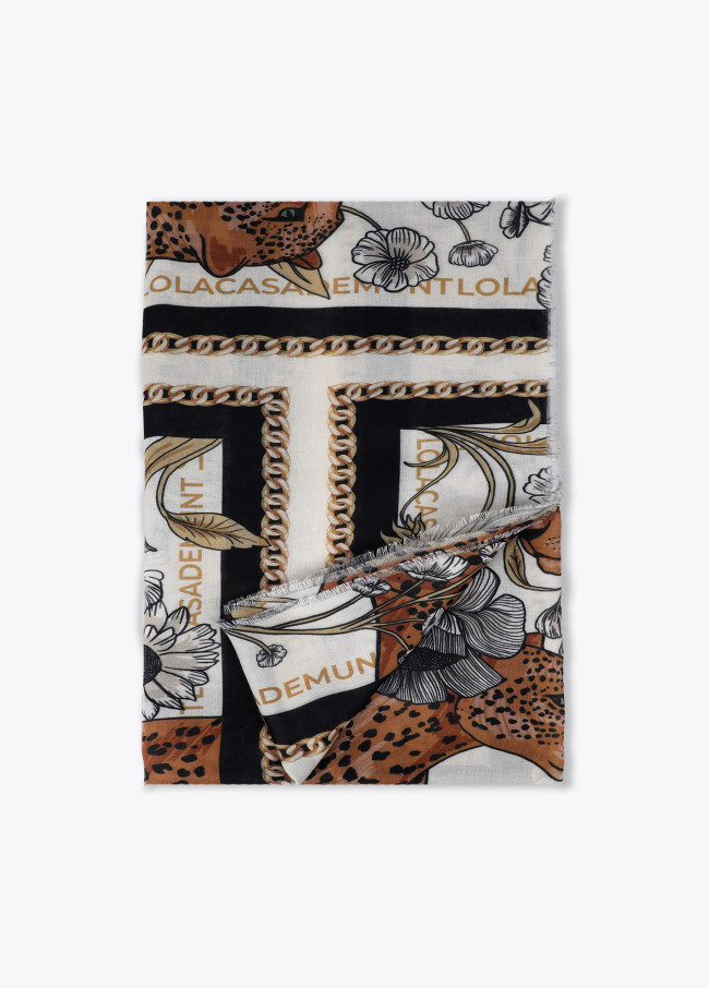 Tiger Grid Scarf 100x200cm