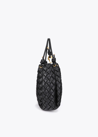 Shopper effet cuir tressé avec boucle irrégulière