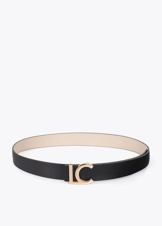 Ceinture réversible métallisée boucle LC