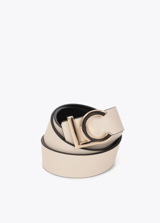 Ceinture réversible métallisée boucle LC