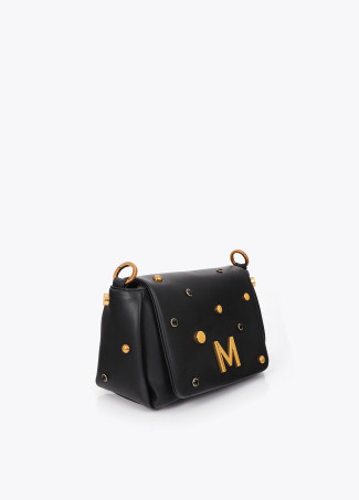 Borsa a Tracolla con Patta e Borchie Varie