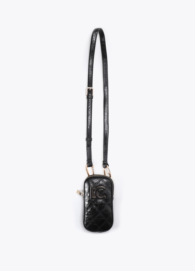 Funda de móvil acolchada con doble pespunte y...