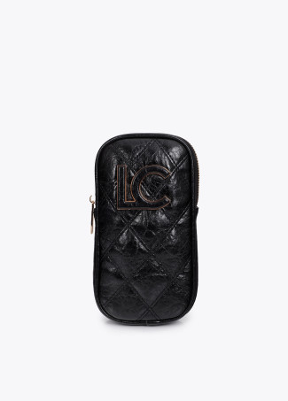 Padded Mobile Case with Double Stitching and Tubular Puller