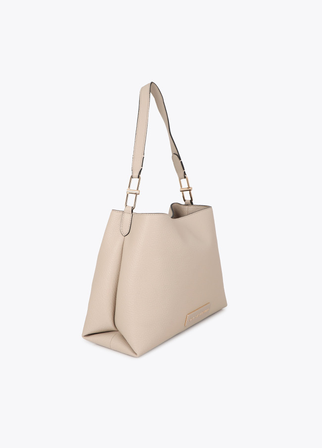 Shopper Logo a Tono Effetto Pelle