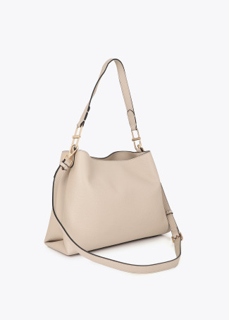 Cabas Effet Cuir Logo Ton sur Ton